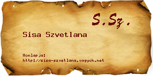 Sisa Szvetlana névjegykártya